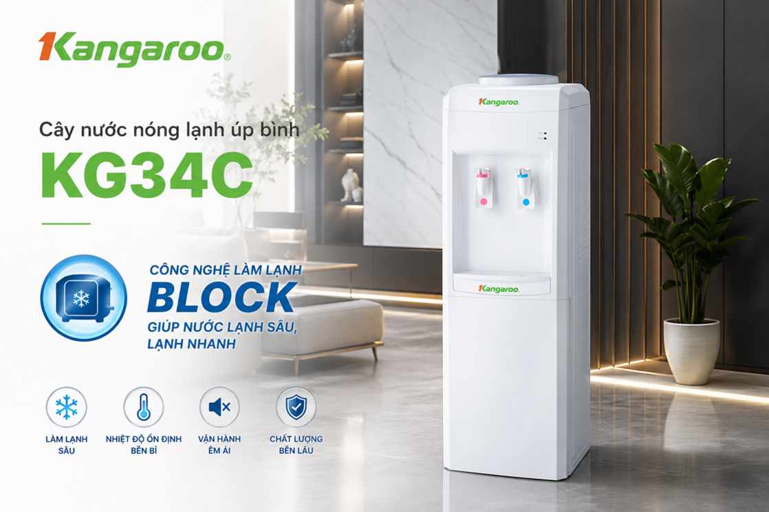 cây nước nóng lạnh kangaroo kg34c